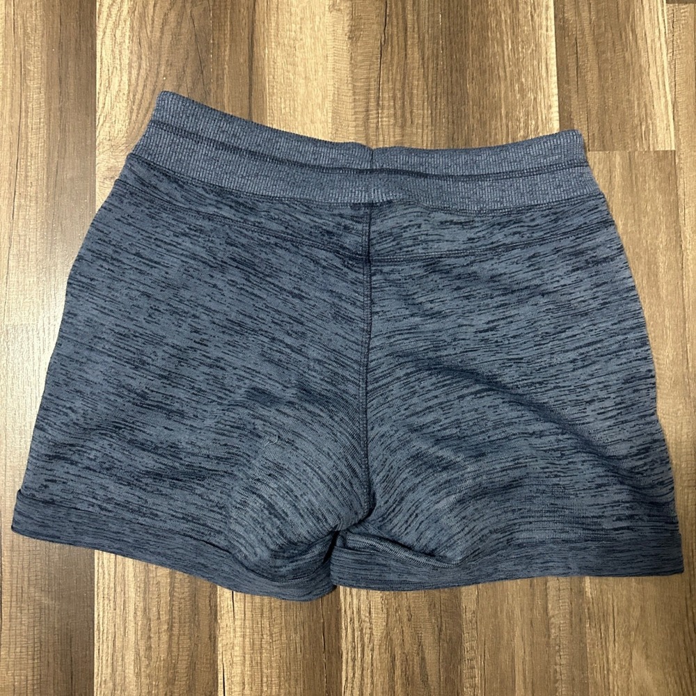 Athleta Shorts Women S Blue Space Dye Athletic Athleisure Drawstring Pockets - Picture 3 of 9